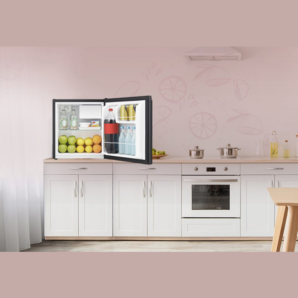 HISENSE 60L Minibar RR60D4ABN Single Door Fridge Mini Bar Refrigerator | Reversible Door | Separate Chiller Zone | Adjustable Thermostat