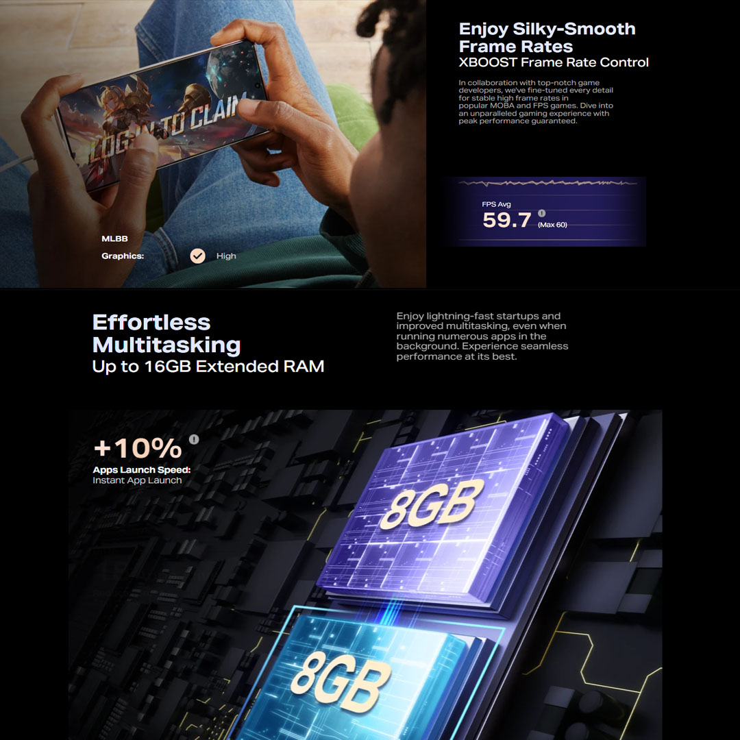 Infinix Note 40 8GB+256GB | Li-Po 5000mAh | 45W | 6.78 inches | Flexible AMOLED display | Mediatek Helio G99 Ultimate | Smartphone with 1 Year Manufacturer Warranty