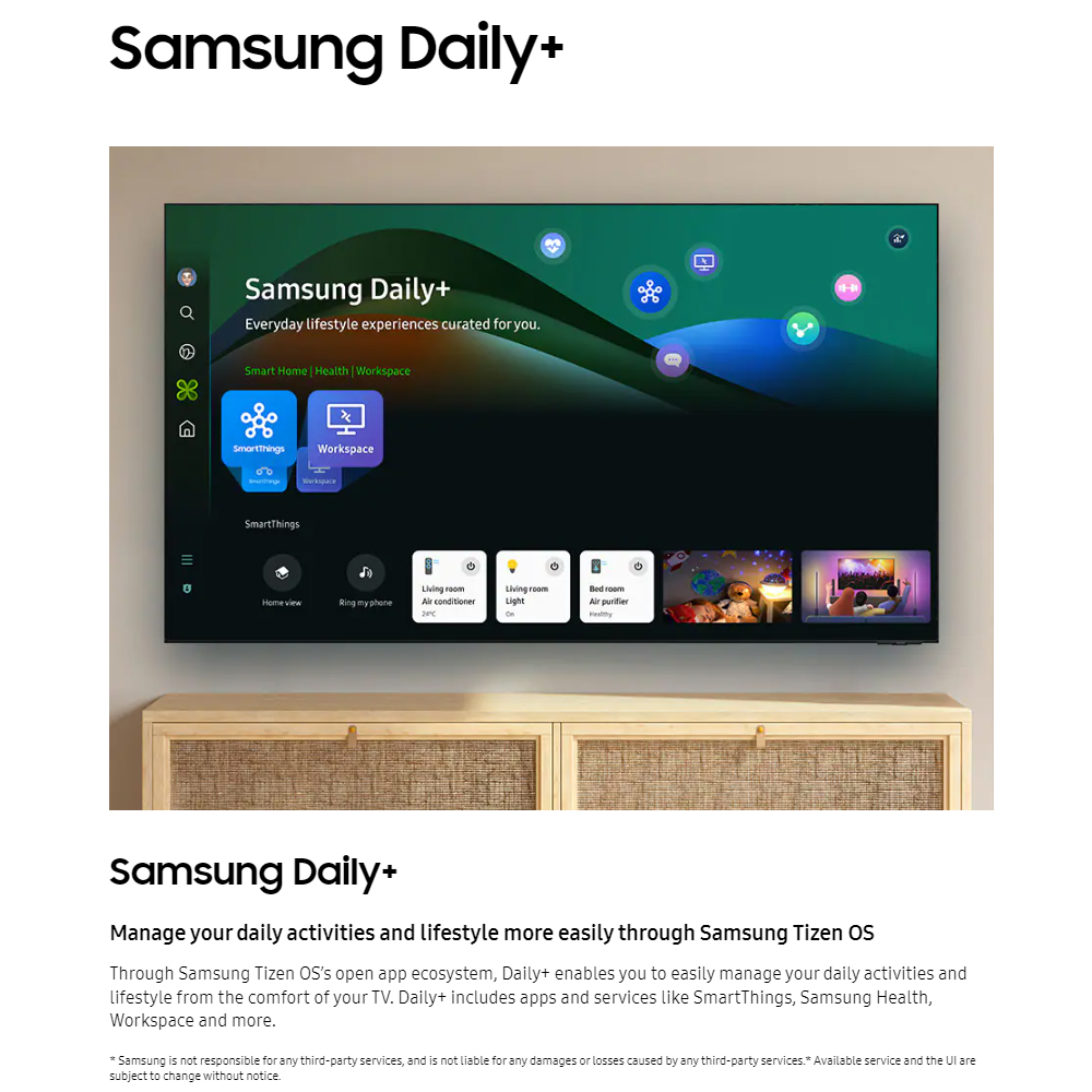 SAMSUNG 55"/65"/75" Crystal 4K UHD Smart TV UA55DU8000KXXM/UA65DU8000KXXM/UA75DU8000KXXM | AirSlim | 4K Upscaling