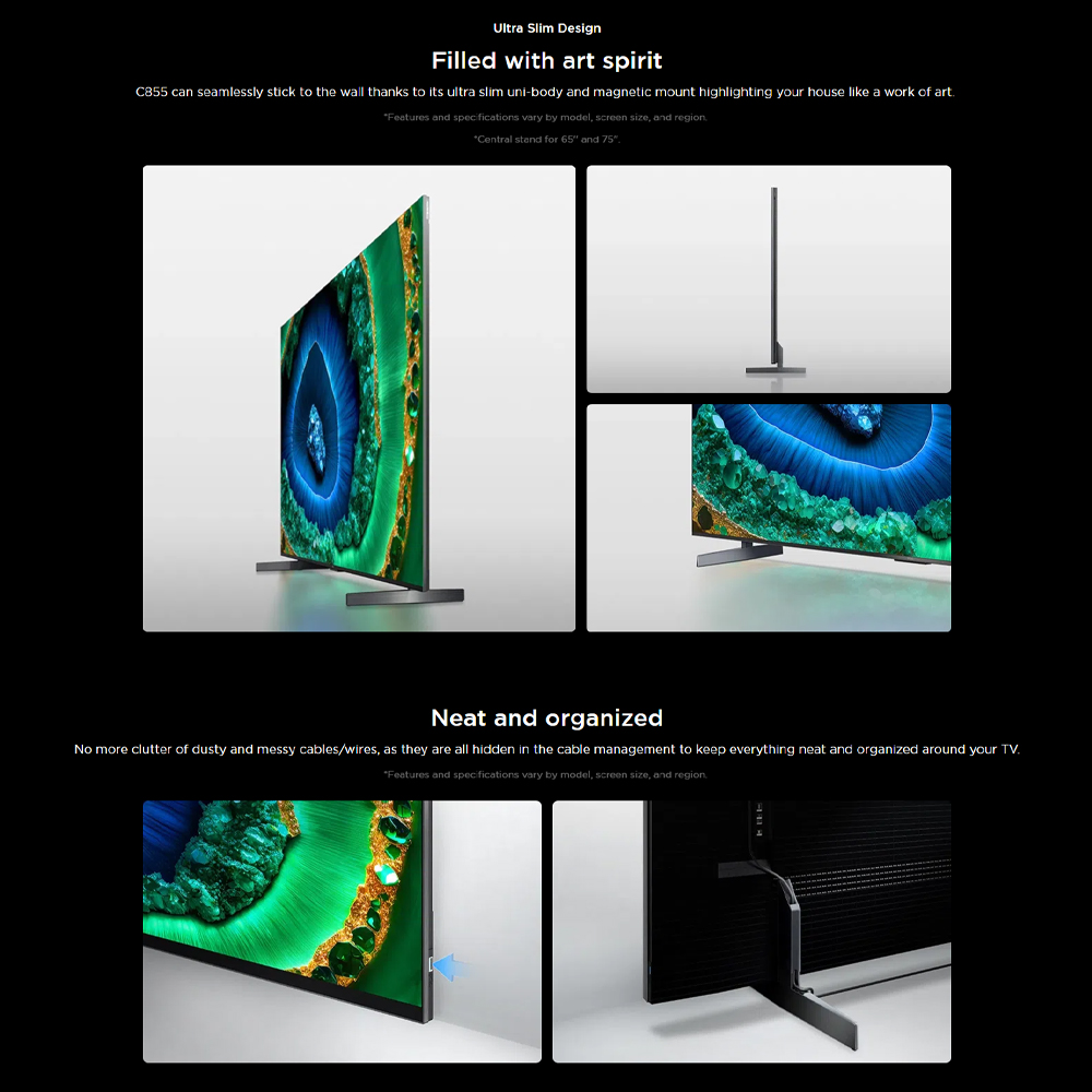 TCL 75/85/98 Premium QD-Mini LED 4K Google TV C855 | HDR 10+ | Ultra Slim Design | Dolby Atmos