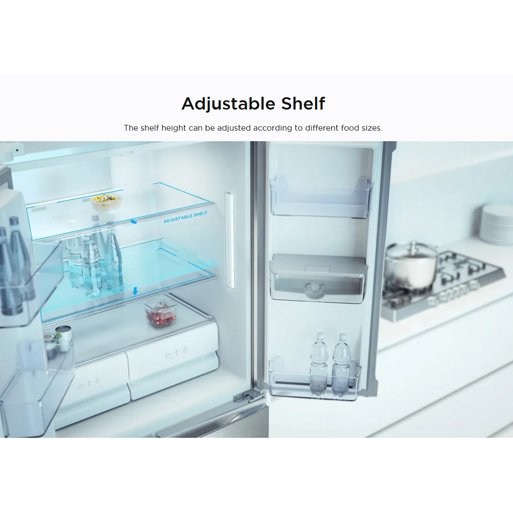 TCL 505L Twin Eco Inverter Multi Doors Refrigerator TR-C505AGWP | Total no frost | External LED display | LED light