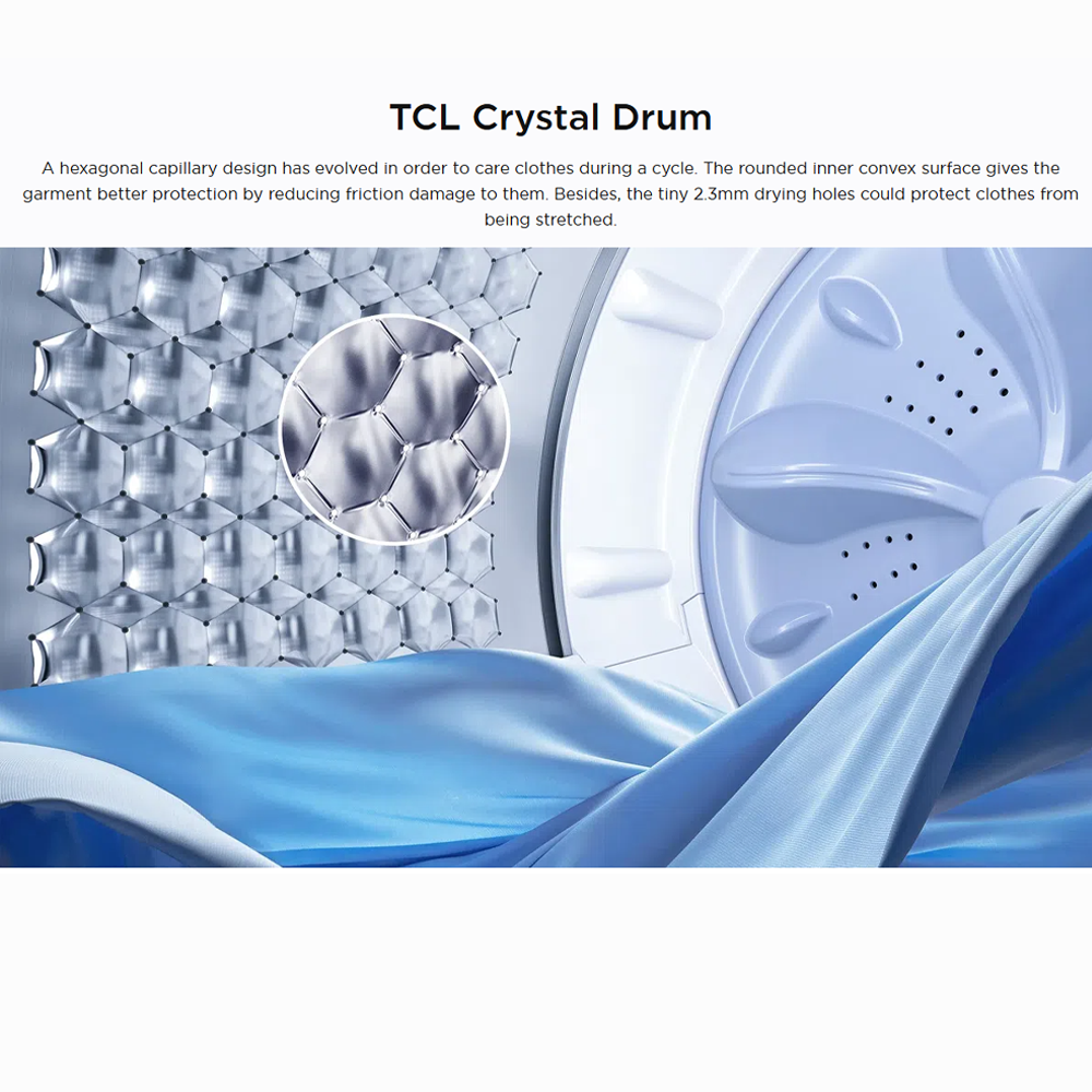 TCL 7KG/11KG Top Load Washing Machine TWA70-A101M-09/ TWA110-F307GM-09 | Fuzzy Control | Magic Filter | Drum Clean | TCL Honeycomb Drum |  Child Lock | 24 Hours Delay | Memory Backup