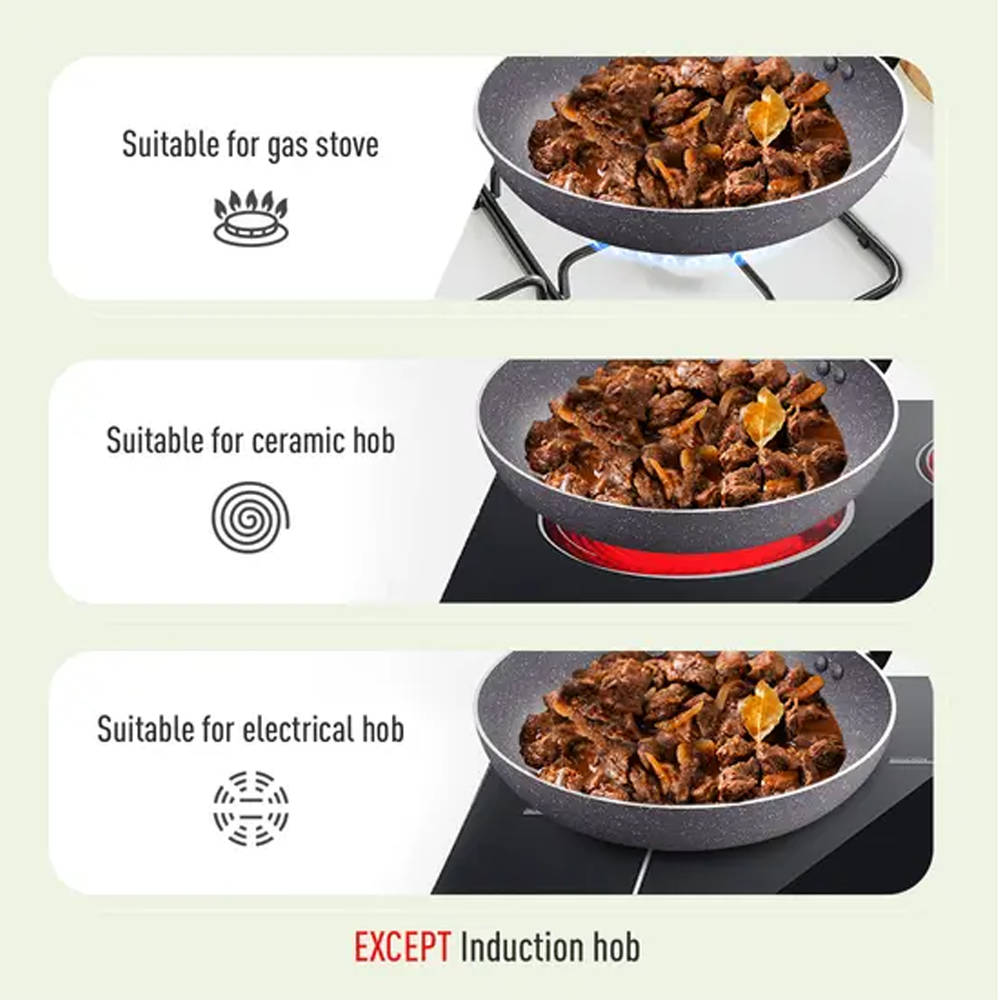 Tefal Natura 5-Piece Cookware Set B226S595 | Perfect Searing Thermo-Signal | Naturally Resistant Mineralia Coating | Safe Non-Stick