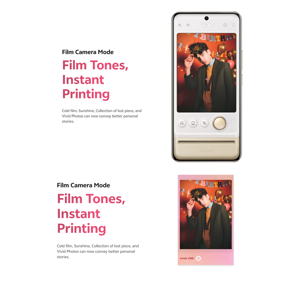 vivo V50 5G 8GB+256GB/12GB+256GB/12GB+512GB | 6.77 inches, AMOLED | Qualcomm SM7550-AB Snapdragon 7 Gen 3 (4 nm) | Li-Po 6000 mAh, 90W Flashcharge