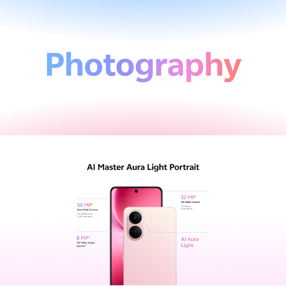 vivo V60 Lite 5G 8GB+256GB/ 12GB+512GB | 6.77 inches, AMOLED | 50MP Rear Camera | Mediatek Dimensity 7360 Turbo (4 nm) | Android 15, Funtouch 15 | 6500 mAh