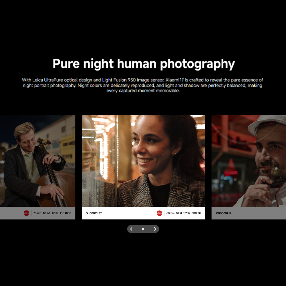 Xiaomi 17 12GB+512GB/12GB+256GB | 6.3", LTPO AMOLED | 50MP Rear Camera | Qualcomm SM8850-AC Snapdragon 8 Elite Gen 5 (3 nm) | Li-Po 6330mAh