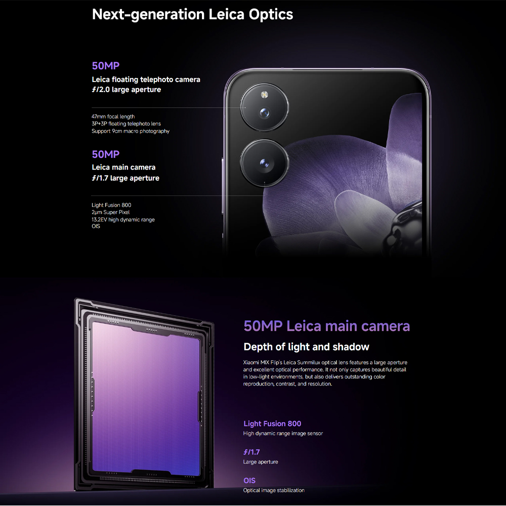 Xiaomi Mix Flip 12GB+512GB | 6.86" | Dual SIM | Android 14, HyperOS | Qualcomm SM8650-AB Snapdragon 8 Gen 3 (4 nm)