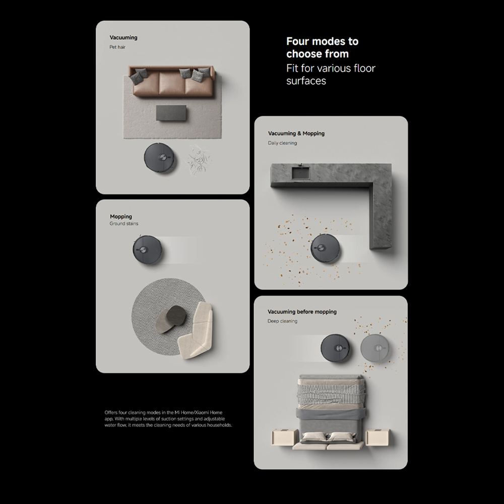 Xiaomi 55W Robot Vacuum X20 Max D109GL | Extendable mop arm | 8000Pa | 4800mAh | Smart carpet detection