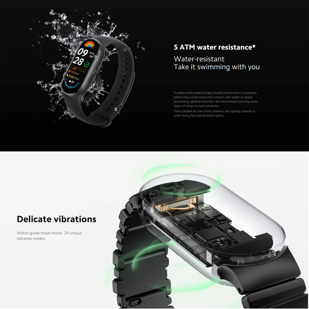 Xiaomi Smart Band 9 | Colourful metallic frame | 150+ sports modes | 1.62'' AMOLED display