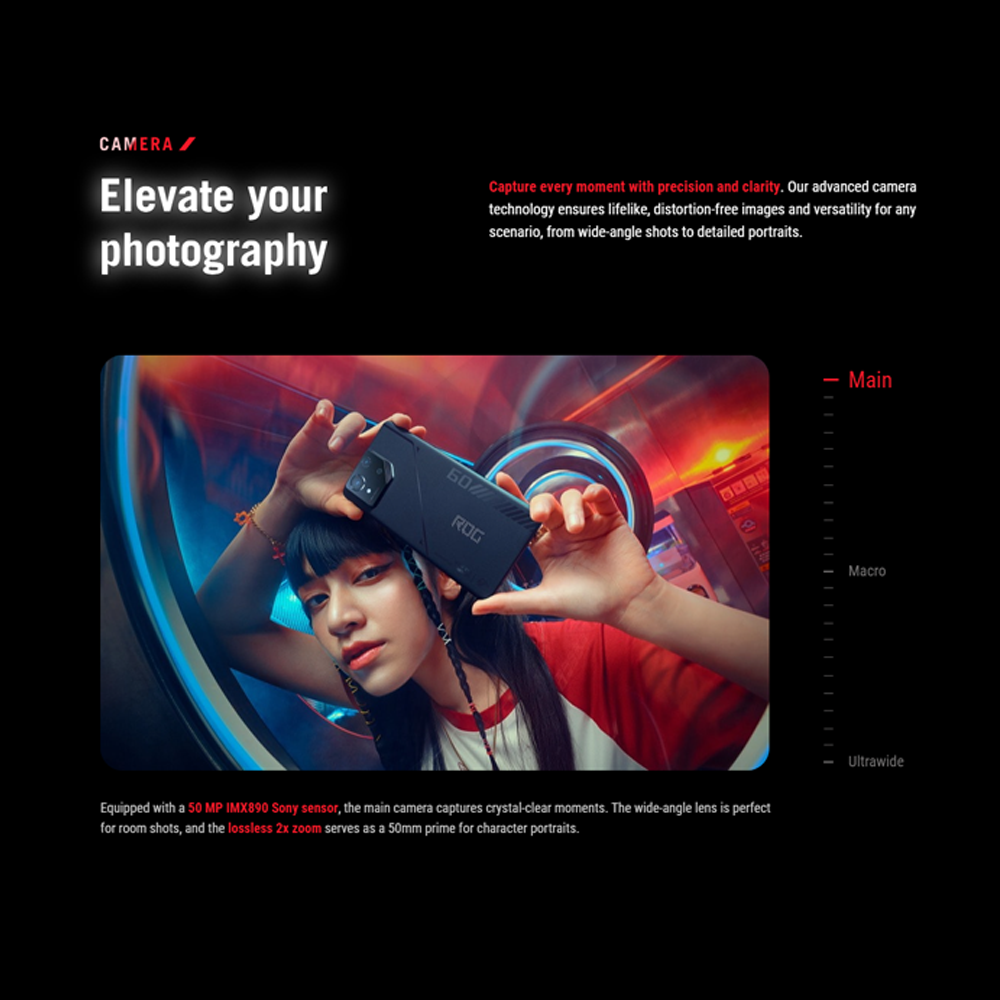 ASUS ROG Phone 9 FE 12GB+256GB | Qualcomm SM8650-AB Snapdragon 8 Gen 3 (4 nm) | 6.78 inch, LTPO AMOLED | 50MP Main Camera | Li-Po 5500 mAh, Fast charging 65W