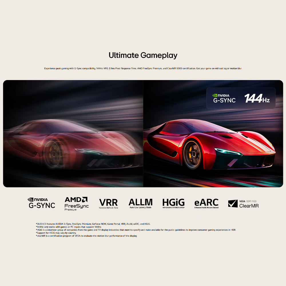 LG 48"/55"/65"/77"/83" 4K UHD OLED evo AI C5 Smart TV OLED48C5PSA|OLED55C5PSA|OLED65C5PSA|OLED77C5PSA|OLED83C5PSA | AI Processor 4K Gen8 | Dolby Vision / HDR10 / HLG