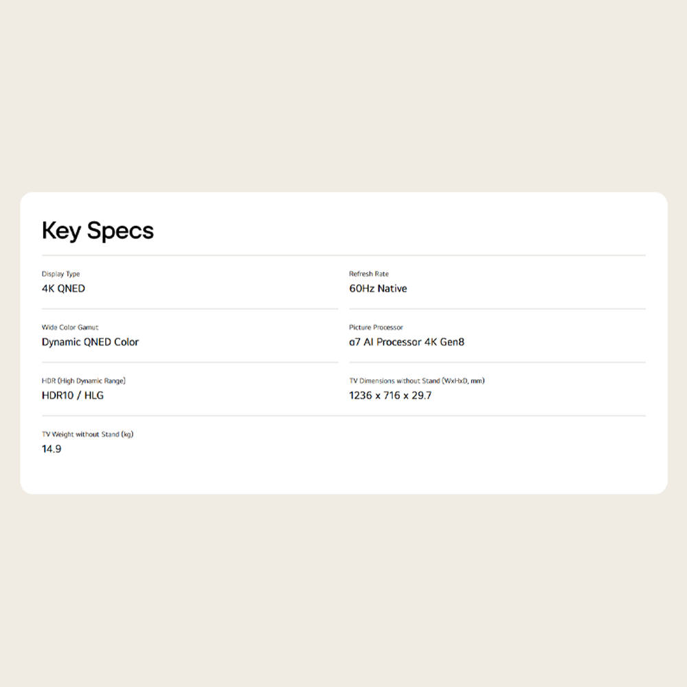 LG 55"/ 65"/ 75"/ 86" 4K UHD QNED AI QNED80 Smart TV QNED80ASA | QNED Color | alpha 7 4K AI Processor Gen8 | Dolby Atmos