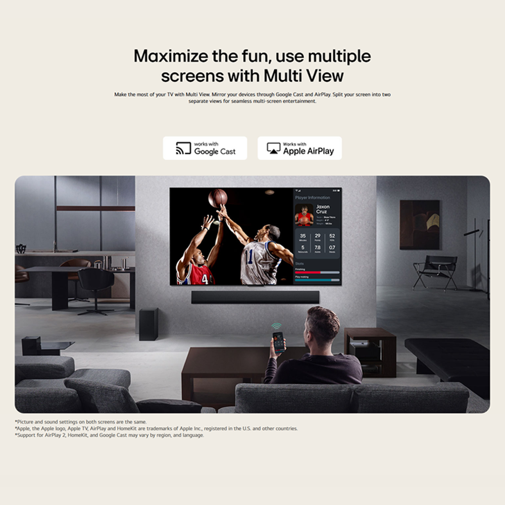 LG 75"/86" 4K UHD AI TV UA84 Smart TV 75UA8450PSA/ 86UA8450PSA | 4K HDR10 Pro | 7 4K AI Processor Gen8 | AI Sound Pro | FILMMAKER MODE