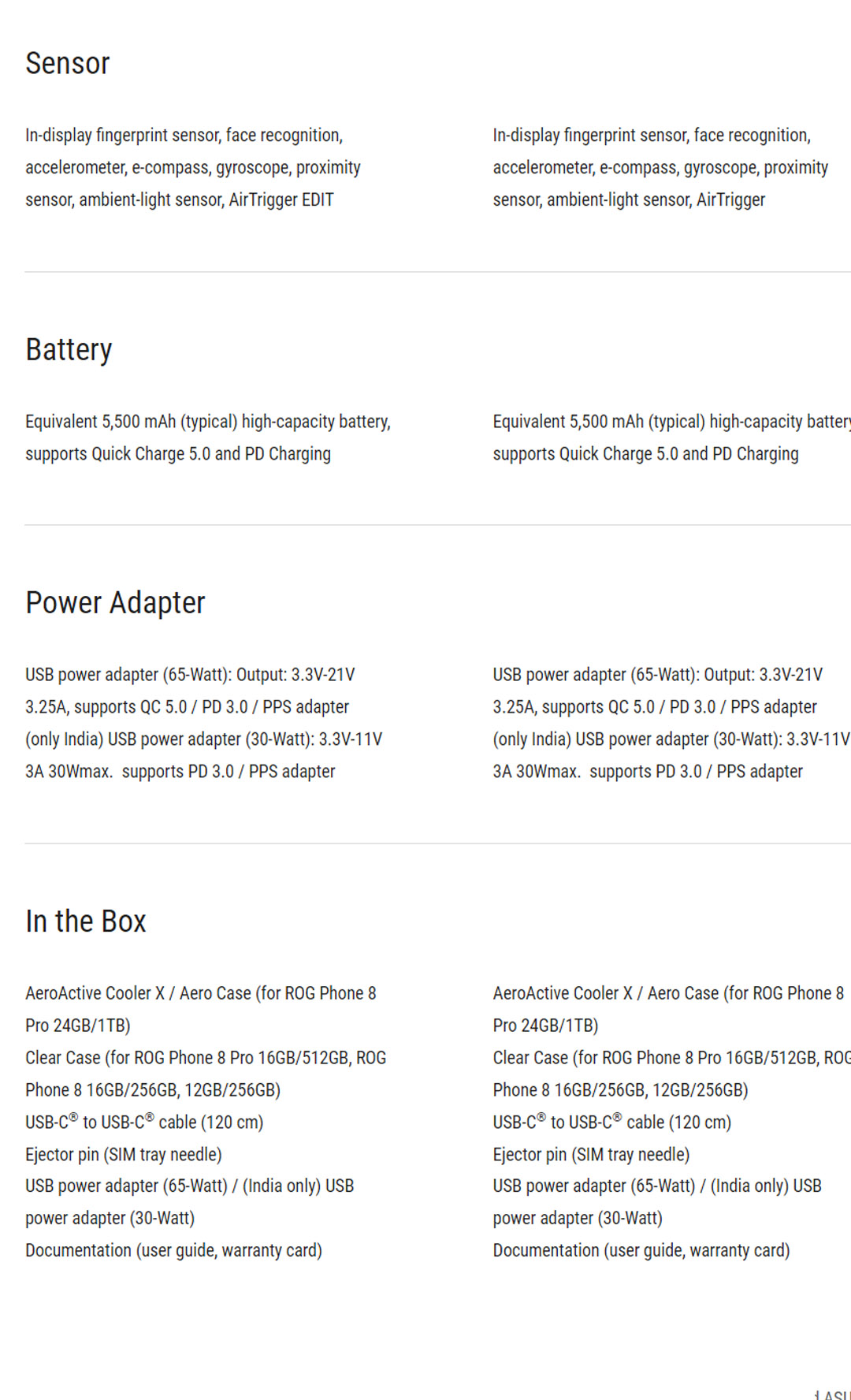 ASUS ROG Phone 8 12GB+256GB | Macro Camera | AeroActive Cooler X | Gaming Phone | Smartphone with 1 Year Warranty