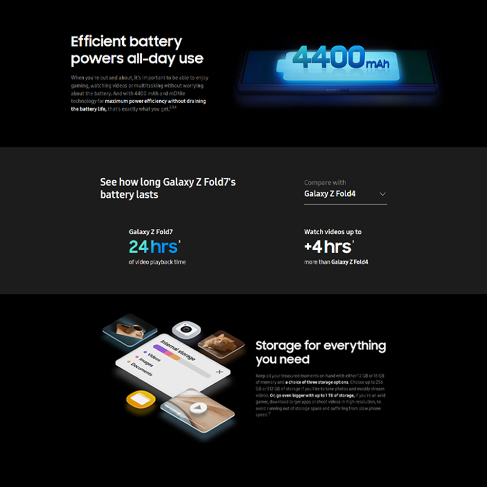 SAMSUNG Galaxy Z Fold7 | 200 MP Ultra Camera | Snapdragon 8 Elite | 8" Foldable Dynamic LTPO AMOLED 2X Display