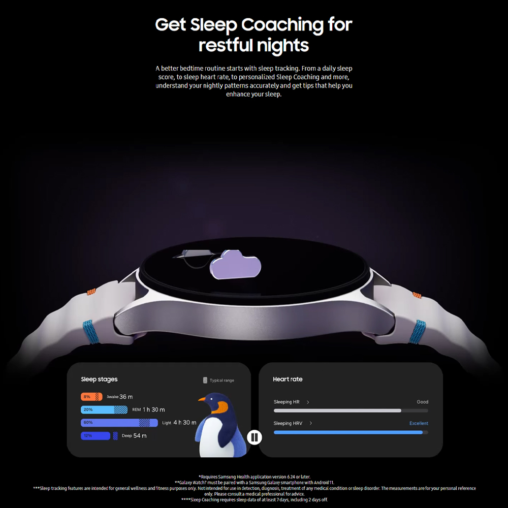 SAMSUNG Galaxy Watch7 Bluetooth 40mm 44mm | Personalized Sleep Coaching | Advanced fitness tracking