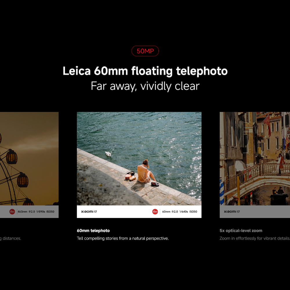 Xiaomi 17 12GB+512GB/12GB+256GB | 6.3", LTPO AMOLED | 50MP Rear Camera | Qualcomm SM8850-AC Snapdragon 8 Elite Gen 5 (3 nm) | Li-Po 6330mAh