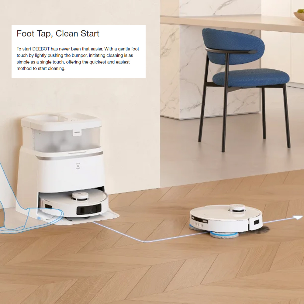 Ecovacs 11000Pa DEEBOT PRO OMNI T30 | Mini OMNI Station | Stylish Appearance | TruEdge Adaptive Edge Mopping