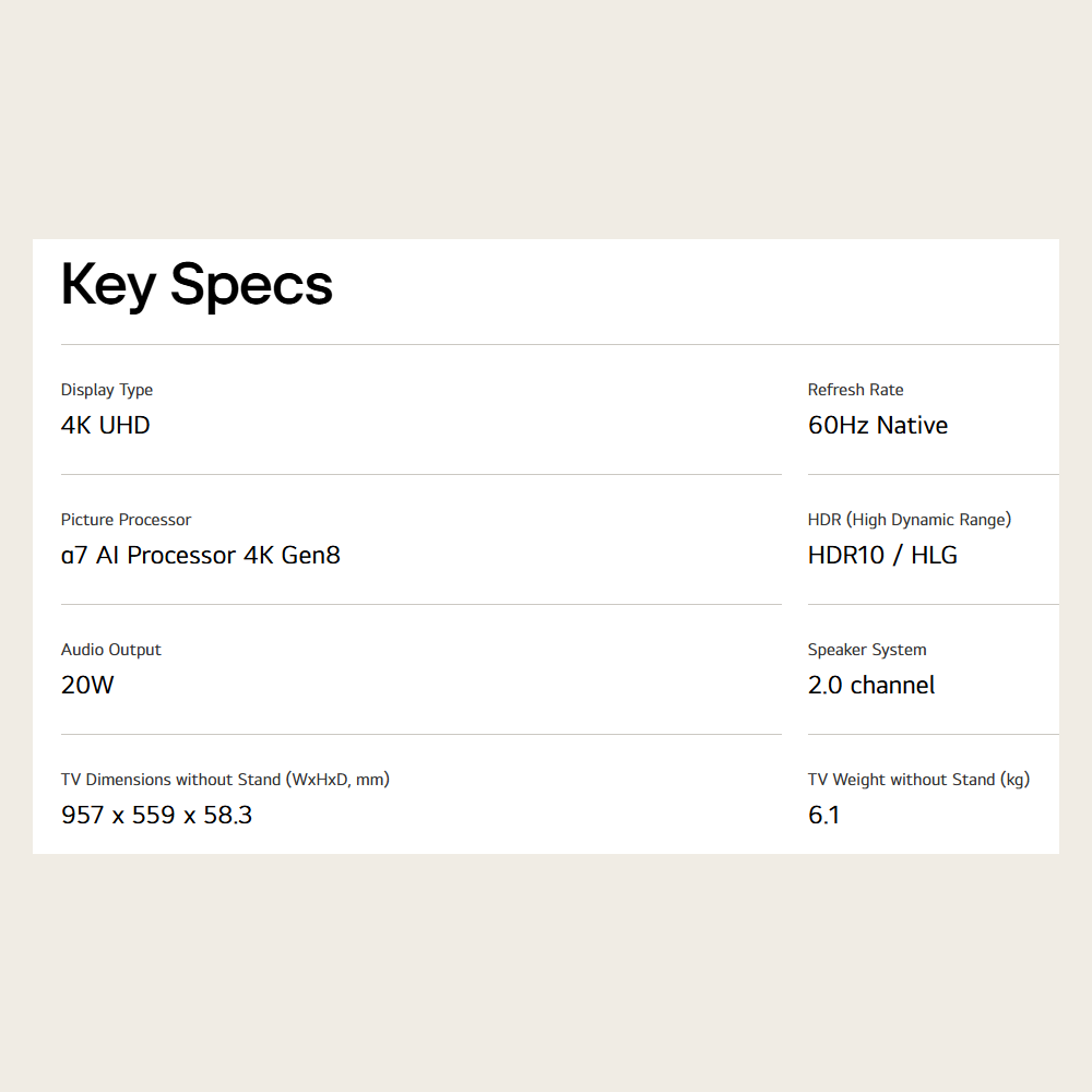 LG 43"/ 50"/ 55"/65" 4K UHD AI TV UA73 Smart TV 43UA7350PSB|50UA7350PSB|55UA7350PSB|65UA7350PSB | AI Magic Remote | AI Processor Gen8 |  HDR10 Pro