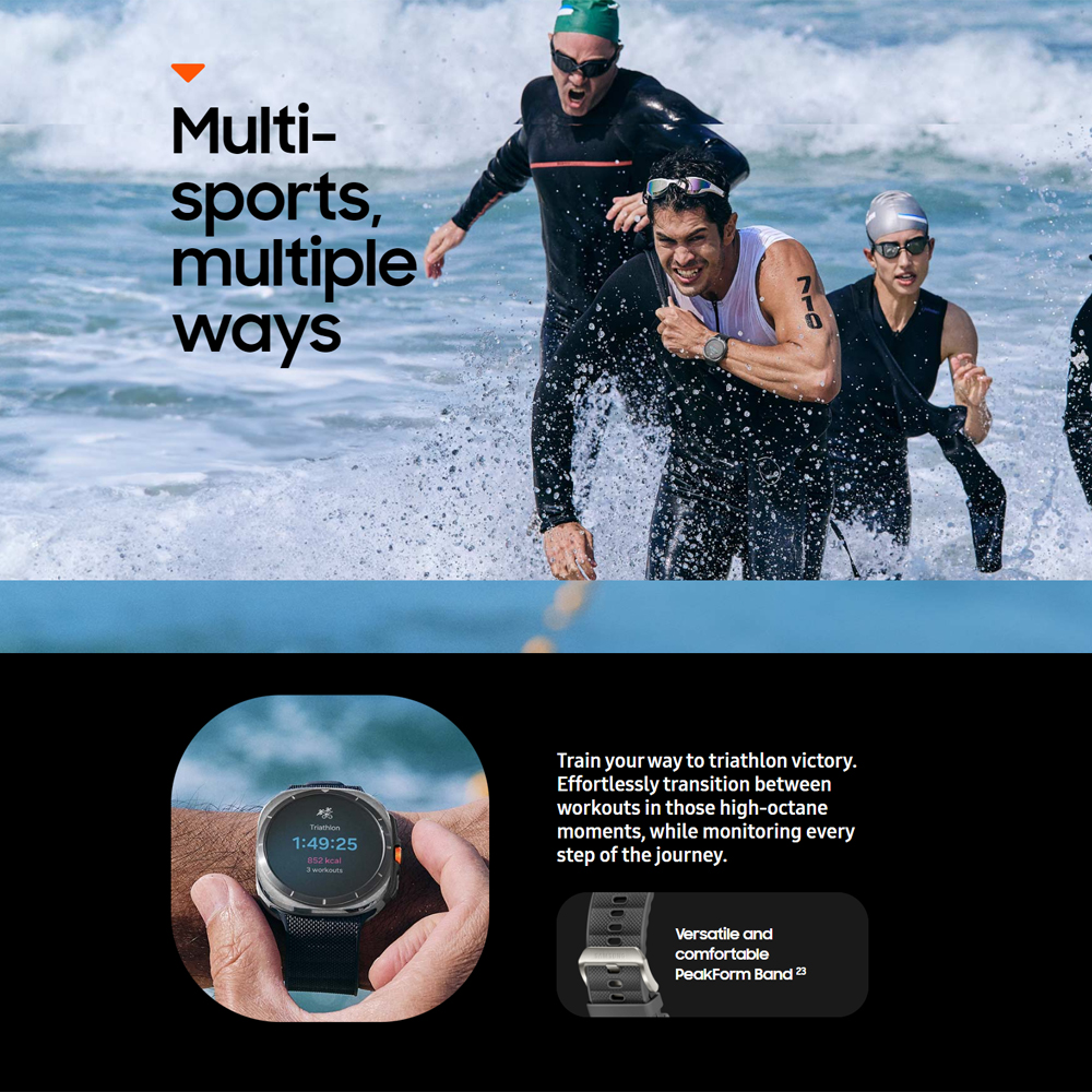 SAMSUNG Galaxy Watch Ultra (LTE) 47mm | 10 ATM water resistance | Immediate Safety Siren | Dual-Frequency GPS