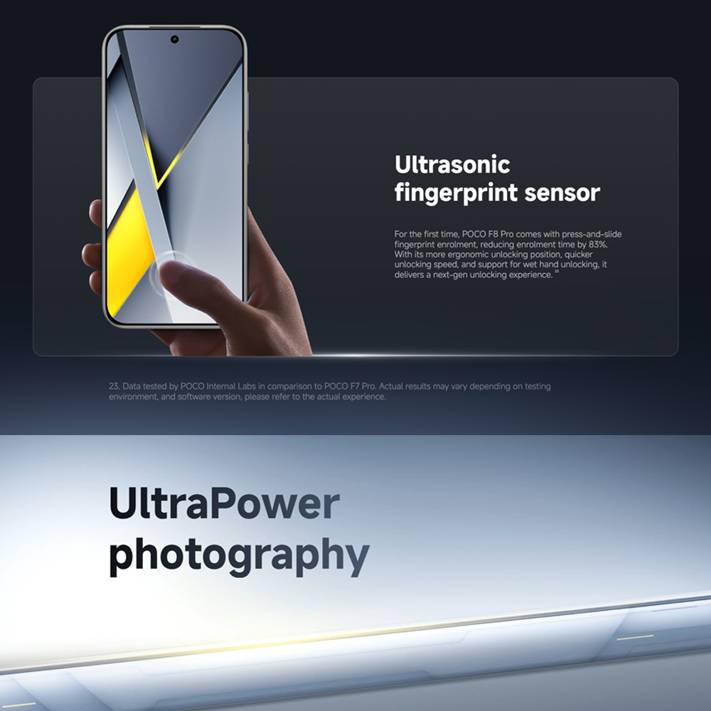 Xiaomi POCO F8 Pro | Snapdragon® 8 Elite | 6210mAh battery | 6.59" 120Hz POCO HyperRGB AMOLED | 50MP Triple Camera with OIS