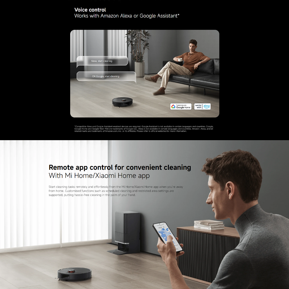 Xiaomi 55W Robot Vacuum X20 Max D109GL | Extendable mop arm | 8000Pa | 4800mAh | Smart carpet detection