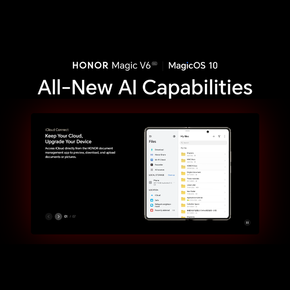 HONOR Magic V6  16GB+512GB / 16GB+1TB |Qualcomm Snapdragon® 8 Elite Gen 5 | 80W + 66W Dual SuperCharge |  IP68 & IP69