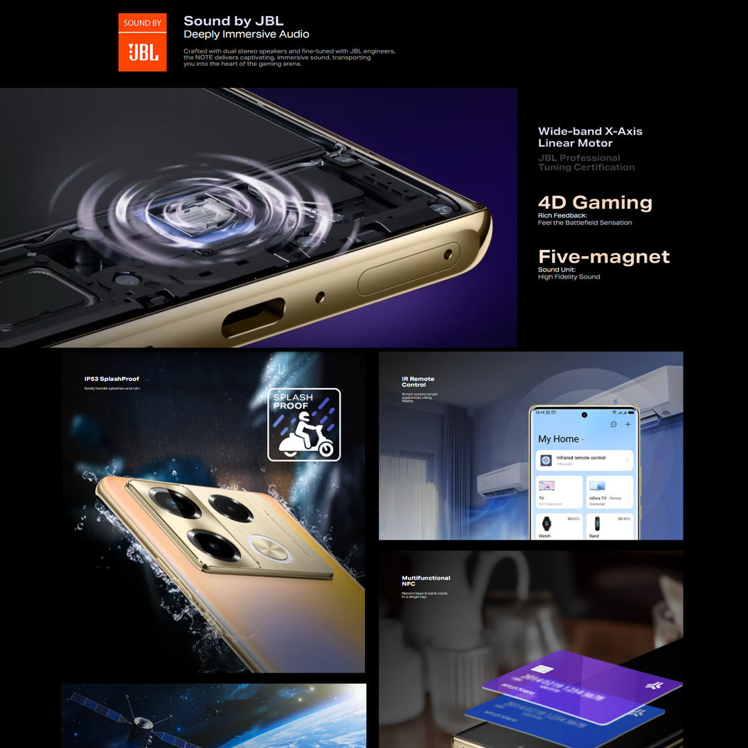 Infinix Note 40 PRO 8GB+256GB | 5000mAh | 45W | Android 14 | XOS 14 | 6.78 inches + AMOLED | Mediatek Dimensity 7020 (6 nm) | Smartphone with 1 Year Warranty