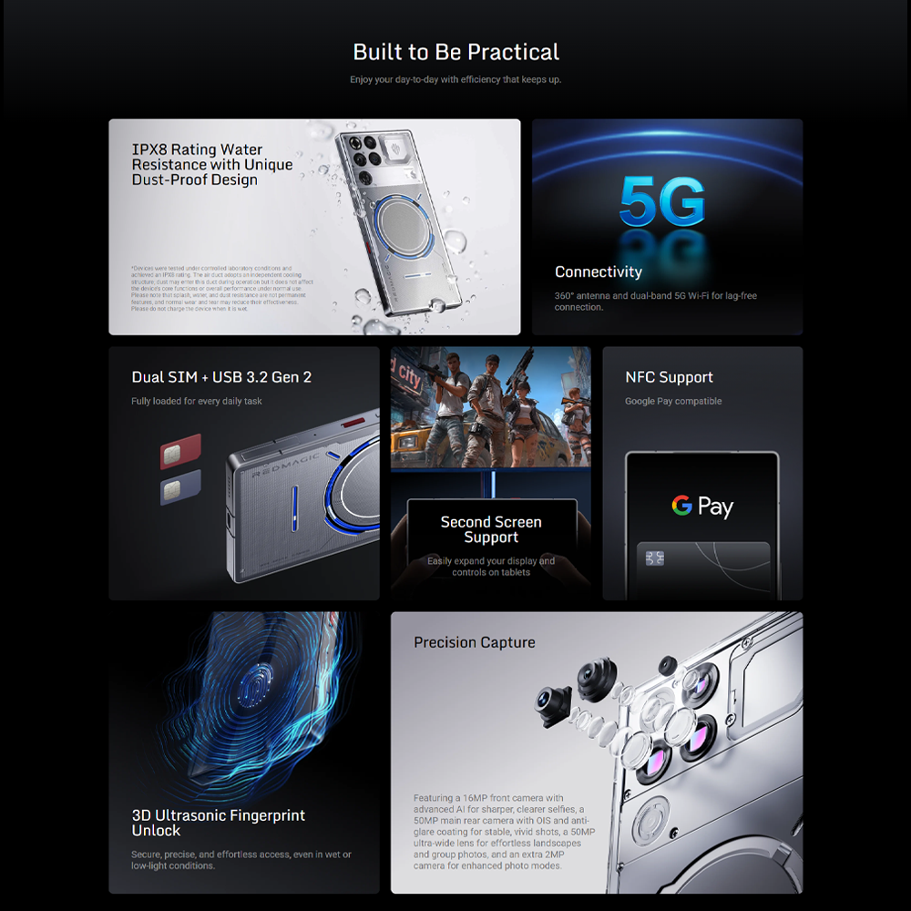 REDMAGIC 11 Pro | Snapdragon 8 Elite Gen 5 | AMOLED Display 144Hz Refresh Rate | 7500mAh Battery | 80W Fast Charging