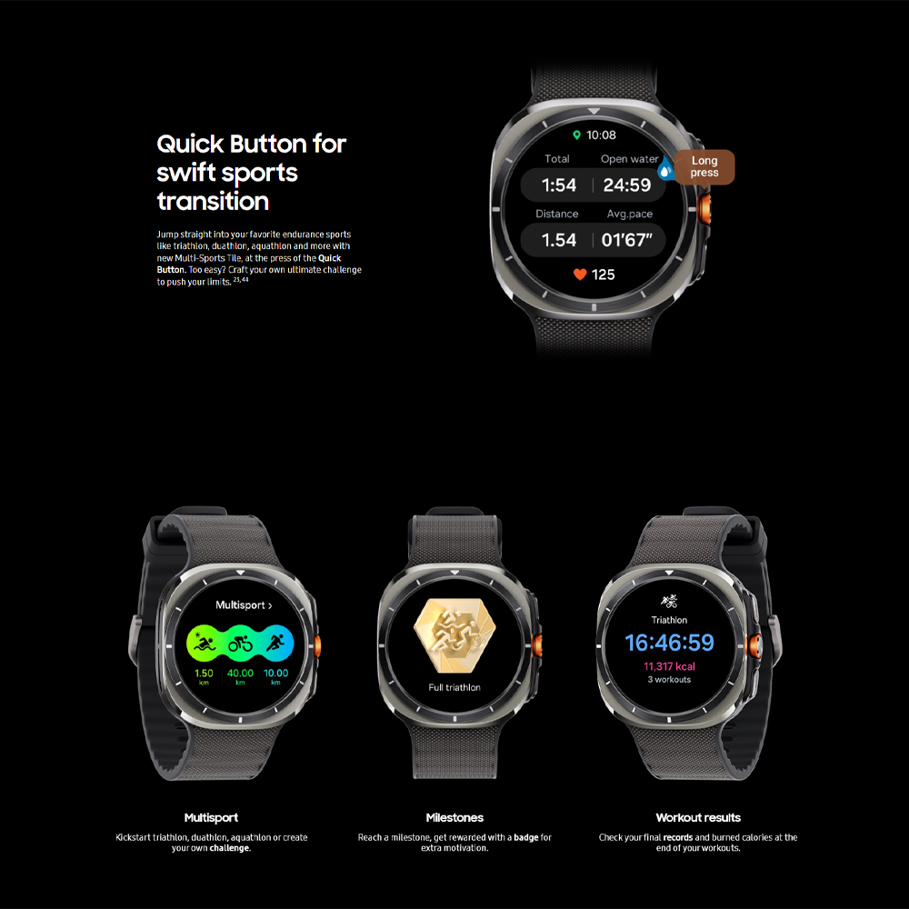 SAMSUNG Galaxy Watch Ultra (LTE) 47mm | 10 ATM water resistance | Immediate Safety Siren | Dual-Frequency GPS