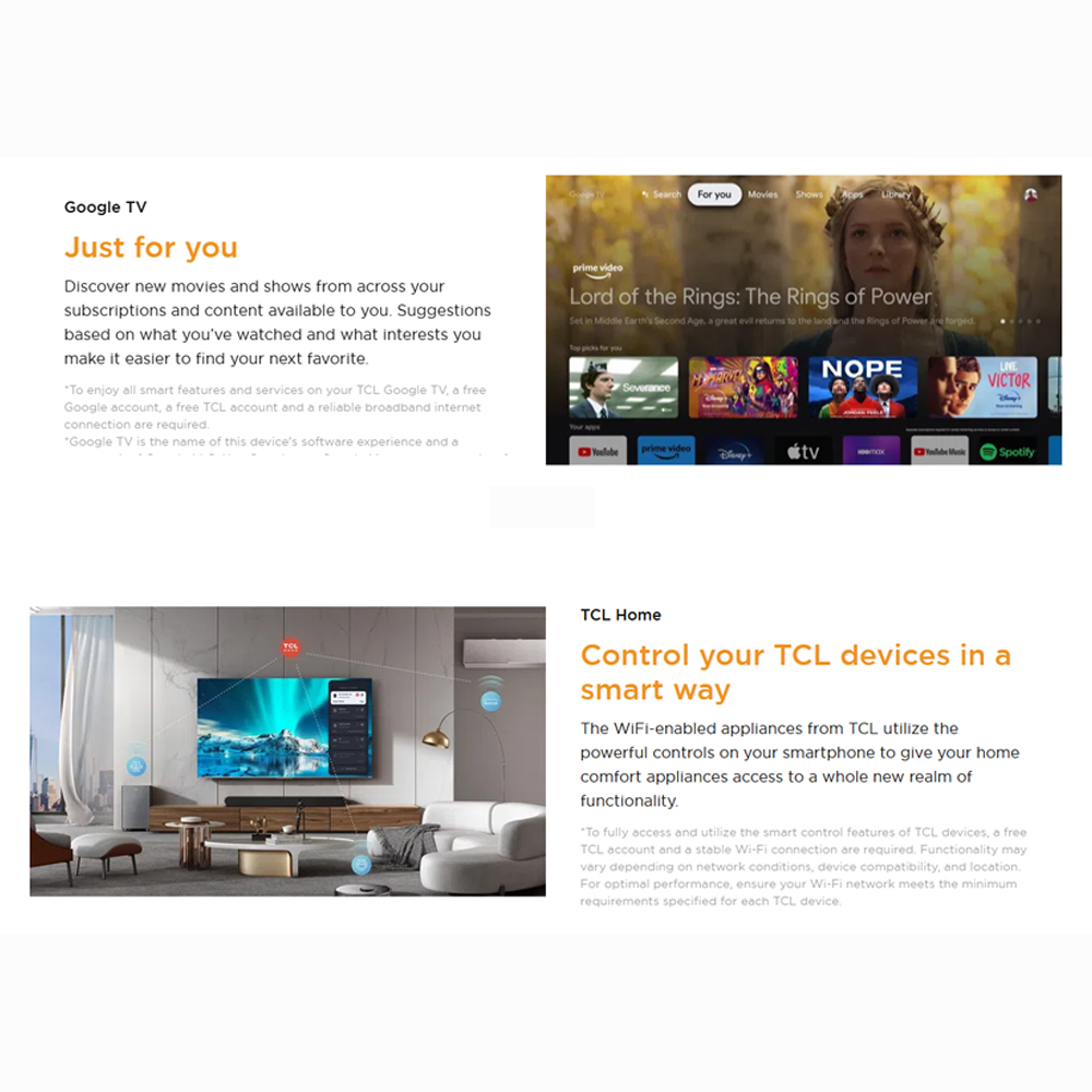 [2025 New Model] TCL 55"/65"/75" 4K HDR QLED Google TV | G90K-IU | HVA Screen | AiPQ Processor | Dolby Atmos