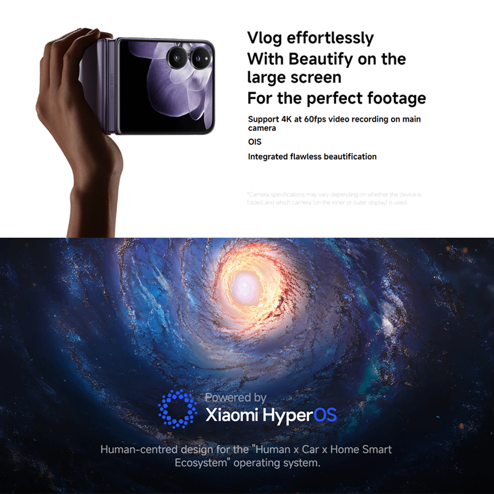 Xiaomi Mix Flip 12GB+512GB | 6.86" | Dual SIM | Android 14, HyperOS | Qualcomm SM8650-AB Snapdragon 8 Gen 3 (4 nm)