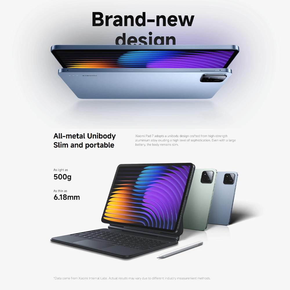 Xiaomi Pad 7 8GB+128GB/ 8GB+256GB | Qualcomm SM7675-AB Snapdragon 7+ Gen 3 (4 nm) | 11.2 inch, PS LCD | 13MP Main Camera | Li-Po 8850 mAh,Fast charging 45W