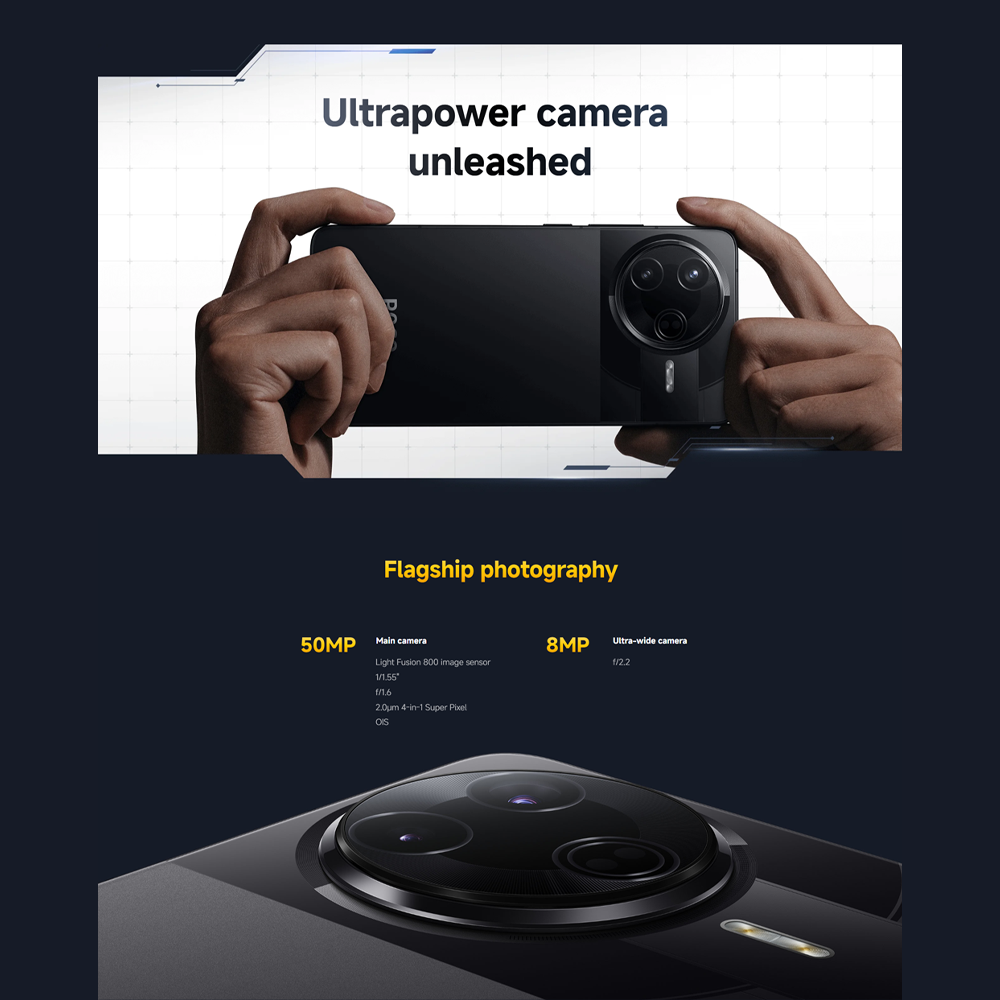 Xiaomi POCO F7 Pro 12GB+256GB/ 12GB+512GB | Qualcomm SM8650-AB Snapdragon 8 Gen 3 (4 nm) | 6.67 inches, AMOLED | 50MP Main Camera | Li-Po 6000 mAh