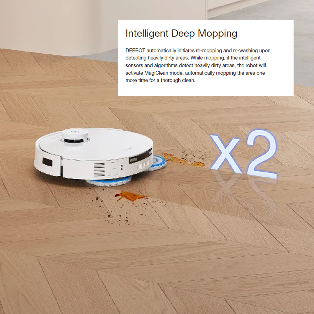 Ecovacs 11000Pa DEEBOT PRO OMNI T30 | Mini OMNI Station | Stylish Appearance | TruEdge Adaptive Edge Mopping