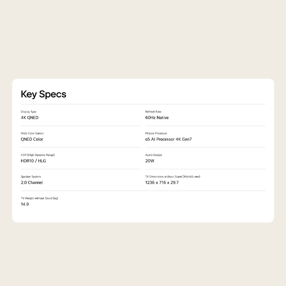 LG 55"/65"/75" QNED80 AI 4K UHD LED Smart TV QNED80TSA | 4K Upscaling | Dynamic Tone | HDR10 / HLG Mapping | AI Sound Pro