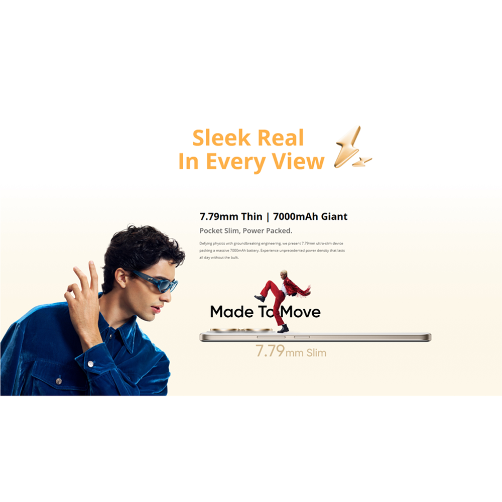 realme 15 Pro 5G 12GB+512GB | Snapdragon® 7 Gen 4 | 144Hz HyperGlow 4D Curve+ Display | 7000mAh Titan Battery