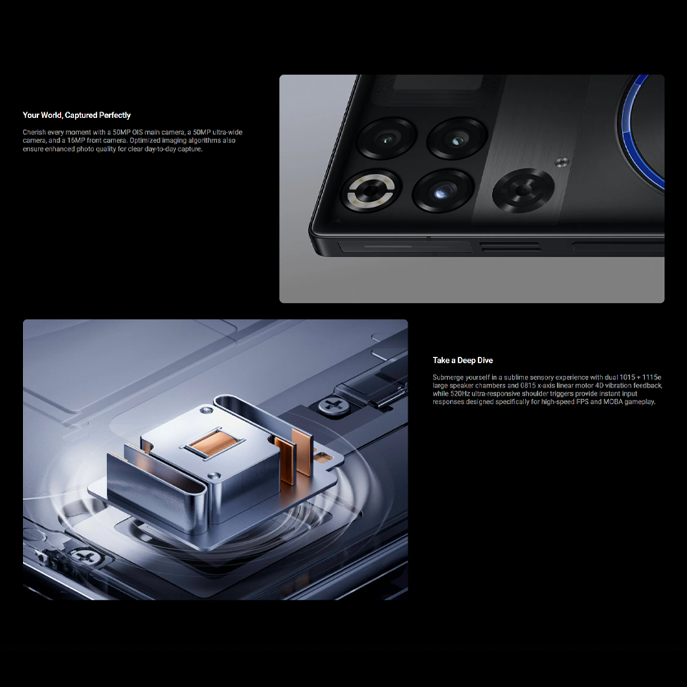 REDMAGIC 11S Pro 12GB+256GB / 16GB+512GB |Snapdragon 8 Elite Gen 5 | Reinforced AquaCore Cooling | 7,500mAh large battery, 80W wired & wireless charging 