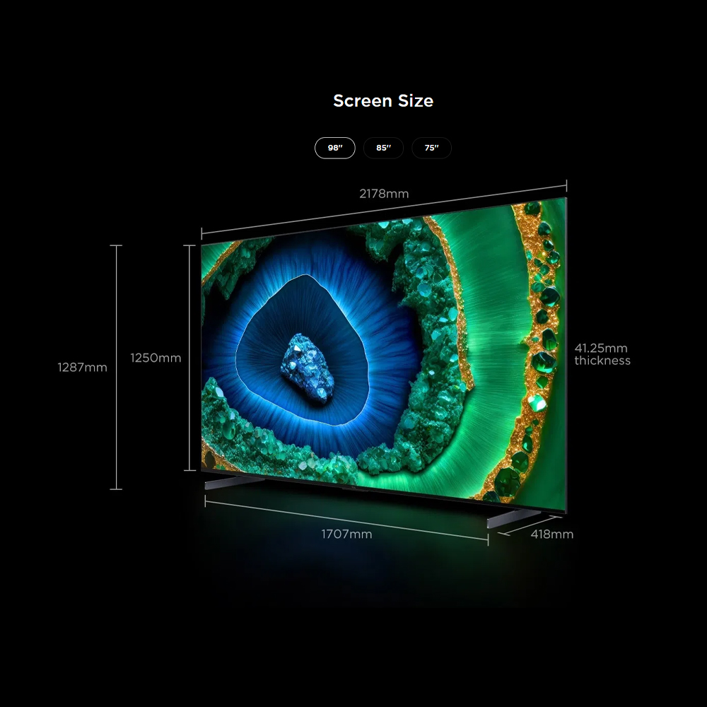 TCL 75/85/98 Premium QD-Mini LED 4K Google TV C855 | HDR 10+ | Ultra Slim Design | Dolby Atmos