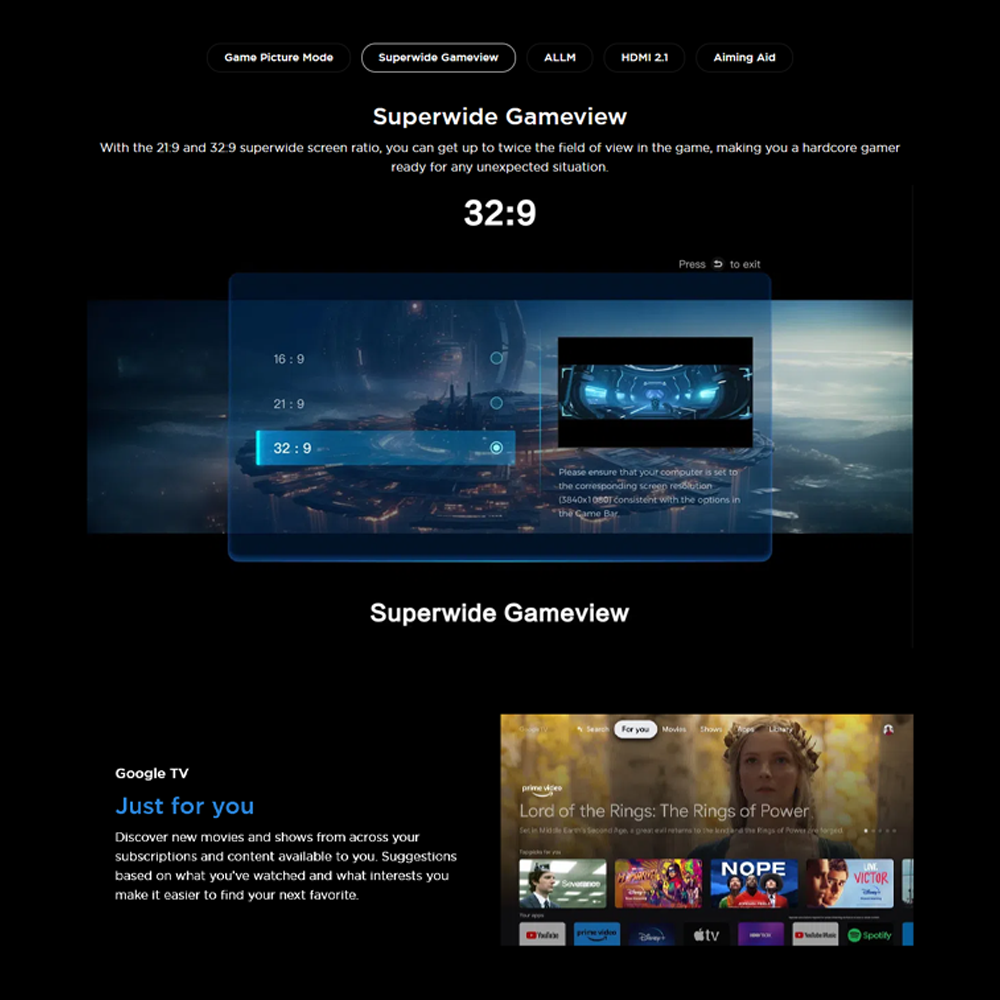 TCL 85"/98" 4K UHD QLED Google TV 85P8K/98P8K | QLED | 144Hz Native Refresh Rate | ONKYO 2.1 Hi-Fi System | AiPQ Pro Processor