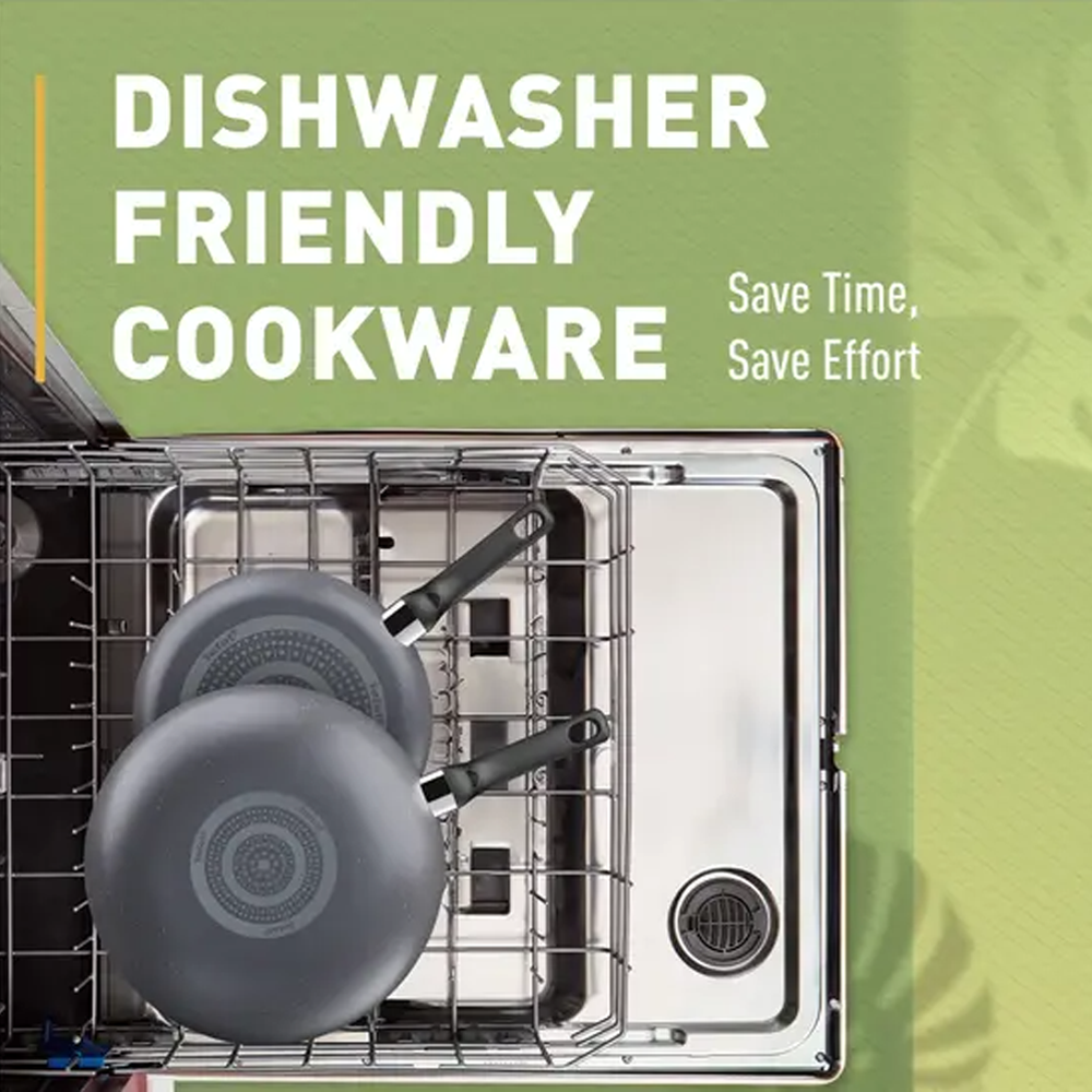 Tefal Natura 5-Piece Cookware Set B226S595 | Perfect Searing Thermo-Signal | Naturally Resistant Mineralia Coating | Safe Non-Stick