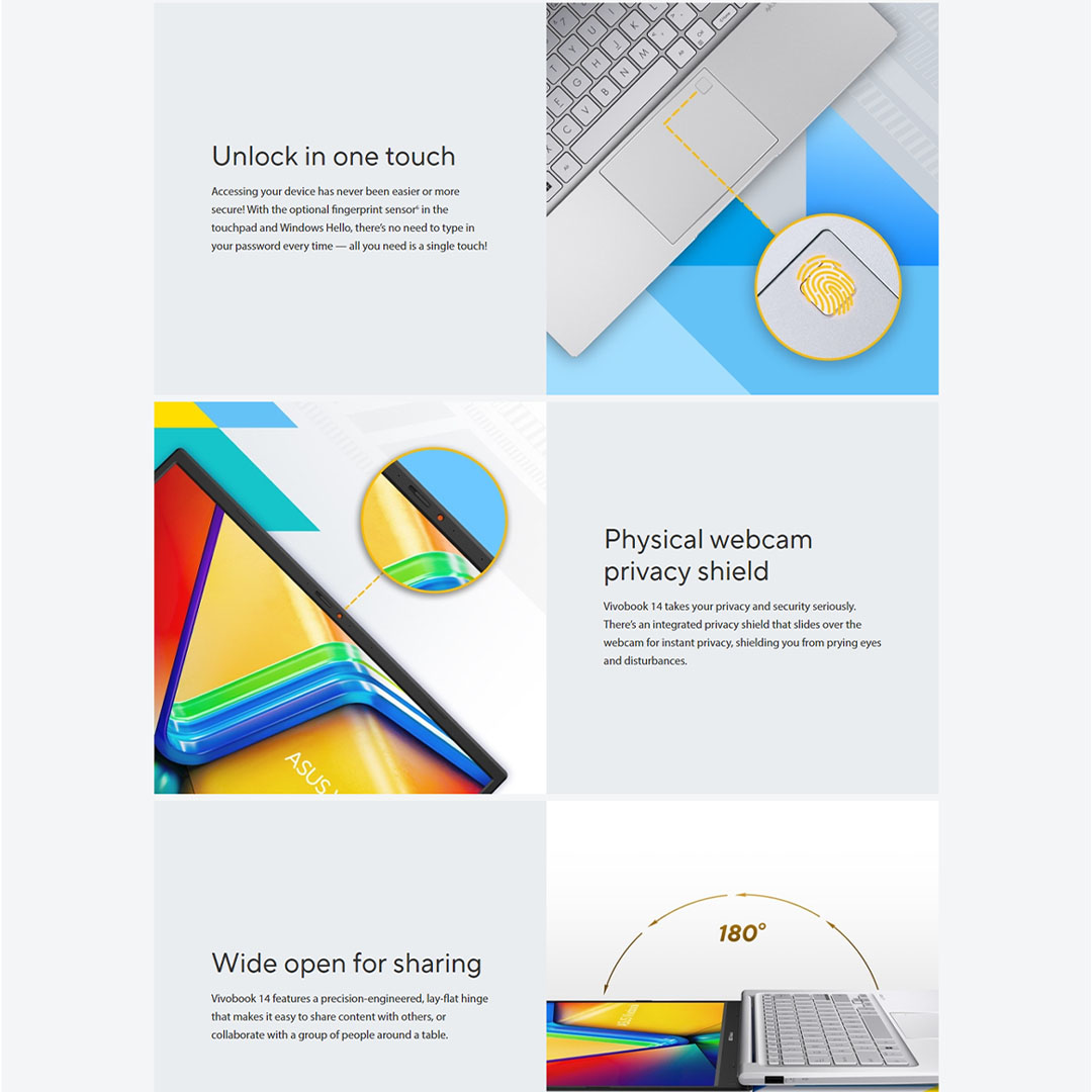 ASUS Vivobook 14-inch Intel Core i5-1335U | Intel UHD Graphics | 8GB+512GB 2021 | Windows 11 Home | Laptop with 2 Years Manufacturer Warranty