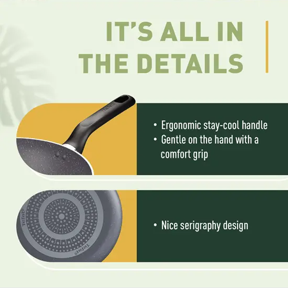 Tefal Natura 5-Piece Cookware Set B226S595 | Perfect Searing Thermo-Signal | Naturally Resistant Mineralia Coating | Safe Non-Stick