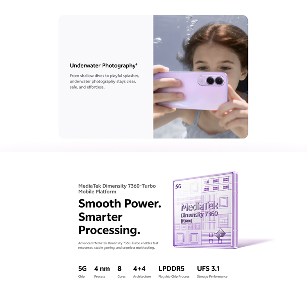 vivo V70 FE 5G 8GB+256GB/ 12GB+256GB | 6.83 inches | 200MP Rear Camera | Mediatek Dimensity 7360 Turbo (4 nm) | Android 16, OriginOS 6 | 7000mAh, 90W Fast Charge