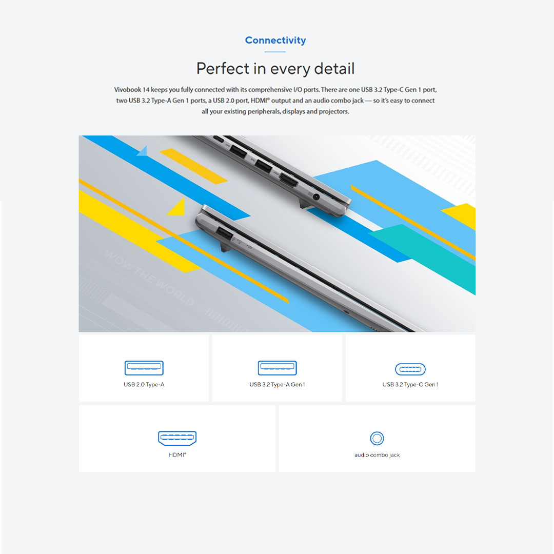 ASUS Vivobook 14-inch Intel Core i5-1335U | Intel UHD Graphics | 8GB+512GB 2021 | Windows 11 Home | Laptop with 2 Years Manufacturer Warranty