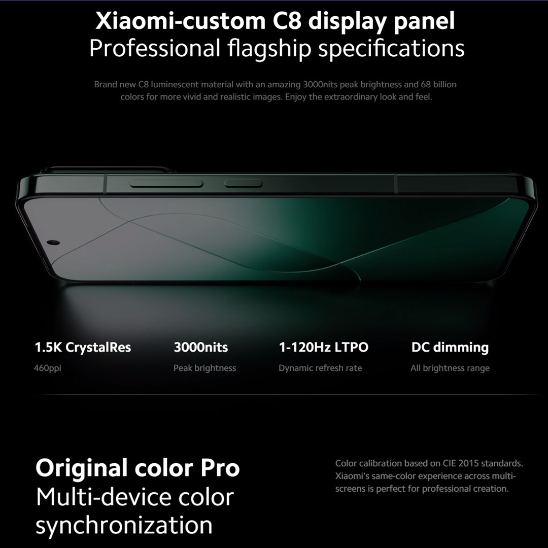 Xiaomi 14 12GB+512GB | Ultra-large Image Sensor | Supports Dolby Vision® Shooting | Leading Imagery | Compact Size | Smartphone with 1 Year Warranty