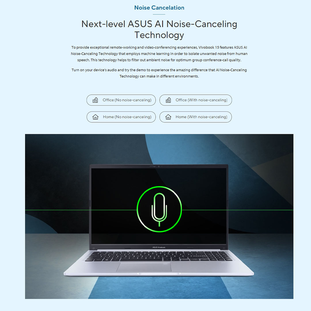 ASUS Vivobook 15  Laptop A1502Z-ABQ2141WS | Intel Core i5-12500H | 8GB+512GB SSD | 15.6-inch FHD | Windows 11 | Laptop with 2 Years Warranty