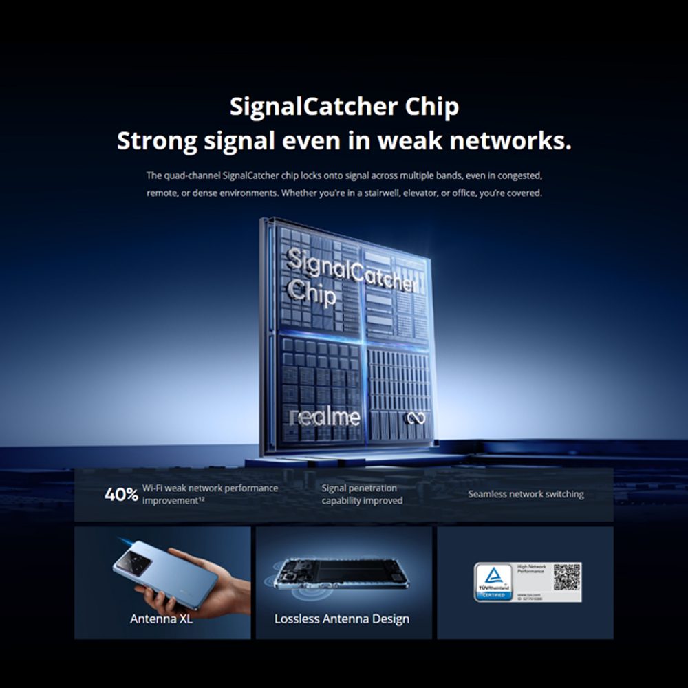 realme GT 7 12GB+512GB | 6.78 inches, LTPO AMOLED | 50MP Rear Camera | Mediatek Dimensity 9400e (4 nm) | 1264 x 2780 pixels | Li-Po 7000mAh, 120W wired