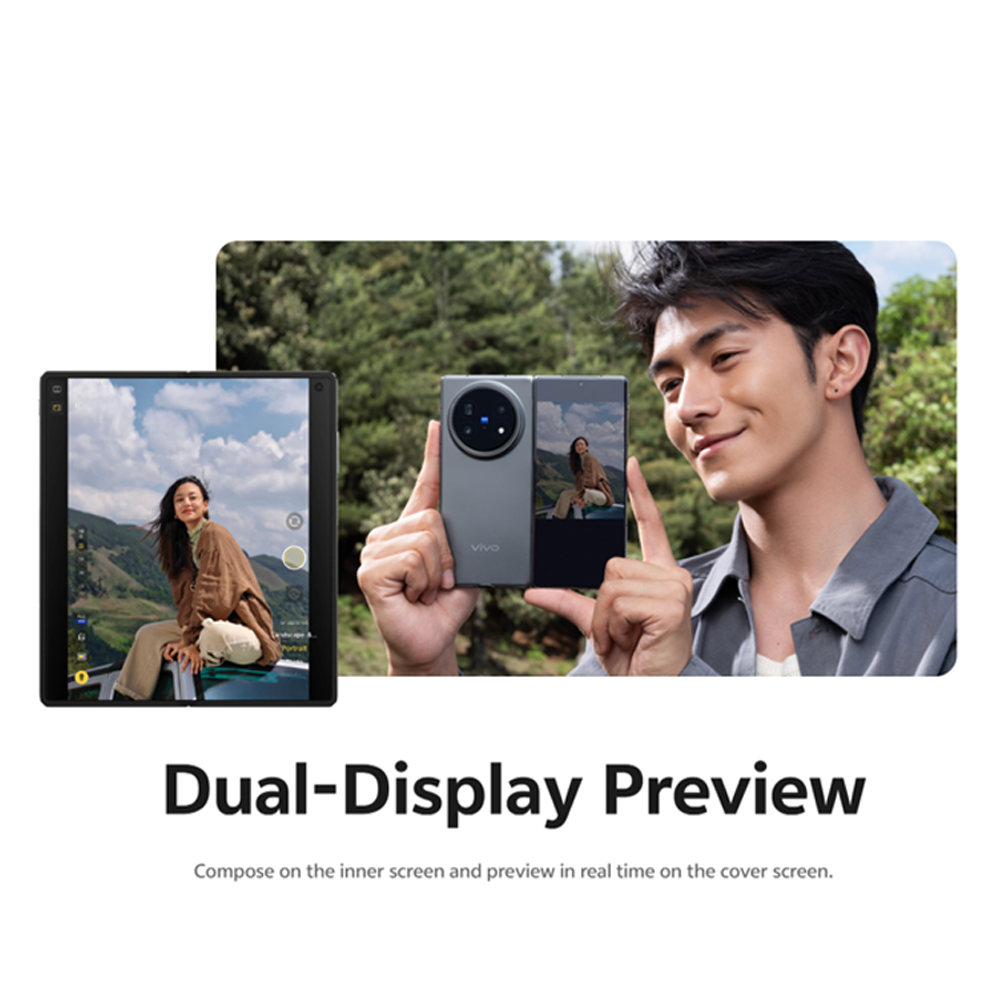 vivo X Fold5 5G | 6000mAh BlueVolt Battery | 80W Dual-Cell FlashCharge | 8.03" 2k ZEISS Master Colour Display | AI Multitasking | 50MP ZEISS Telephoto Camera