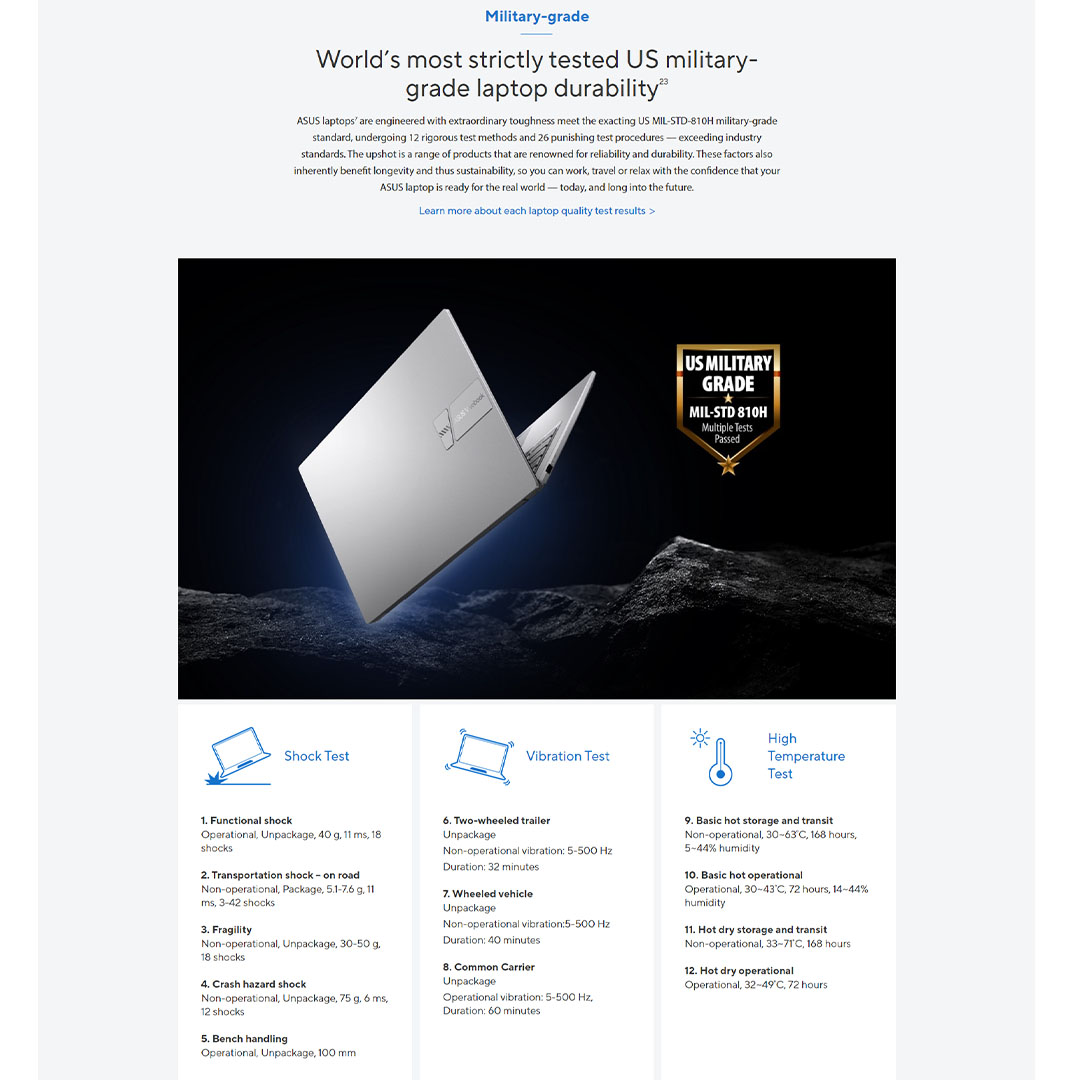 ASUS Vivobook 14-inch Intel Core i5-1335U | Intel UHD Graphics | 8GB+512GB 2021 | Windows 11 Home | Laptop with 2 Years Manufacturer Warranty